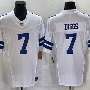 Men's Dallas Cowboys #7 Trevon Diggs White 2023 F.U.S.E. Vapor Limited Jersey