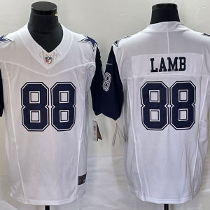 Men's Dallas Cowboys #88 CeeDee Lamb White Color Rush limited Jersey