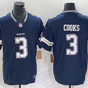 Men's Dallas Cowboys #3 Cooks Navy Vapor Limited Thanksgiving Jersey