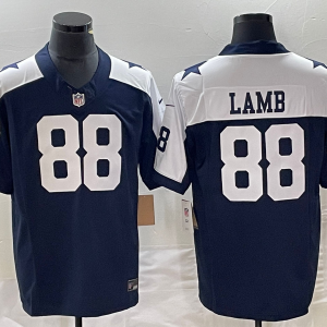 Men's Dallas Cowboys #88 CeeDee Lamb Navy 2023 F.U.S.E.Thanksgiving Limited Jersey