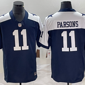 Men's Dallas Cowboys #11 Micah Parsons Navy 2023 F.U.S.E.Thanksgiving Limited Jersey
