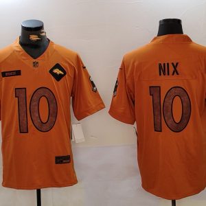 Men's Denver Broncos #10 Bo Nix 2023 Brown Salute To Service Limited Jersey