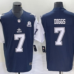 Men's Dallas Cowboys #7 Trevon Diggs Navy 2023 F.U.S.E. With 1960 Patch Vapor Limited Jersey