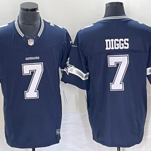 Men's Dallas Cowboys #7 Trevon Diggs Navy 2023 F.U.S.E. Vapor Limited Jersey