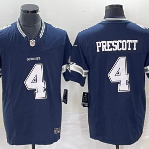 Men's Dallas Cowboys #4 Dak Prescott Navy 2023 F.U.S.E. Vapor Limited Jersey