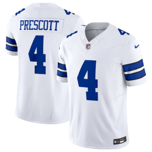 Men's Dallas Cowboys #4 Dak Prescott White 2023 F.U.S.E. Vapor Limited Jersey