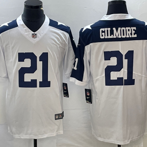 Men's Dallas Cowboys #21 Gilmore White Vapor Limited Thanksgiving Jersey