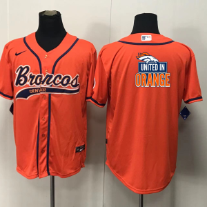 Men's Denver Broncos Blank Orange Baseball Nike Jersey
