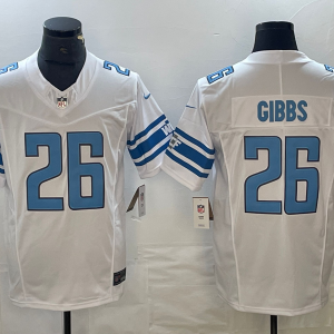Men's Detroit Lions #26 Gibbs White 2023 F.U.S.E. Vapor Untouchable Limited Jersey