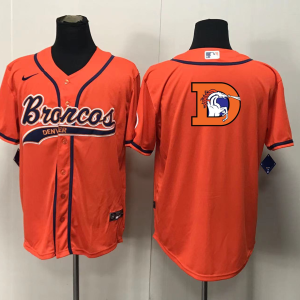 Men's Denver Broncos Blank Orange Baseball Nike Jersey