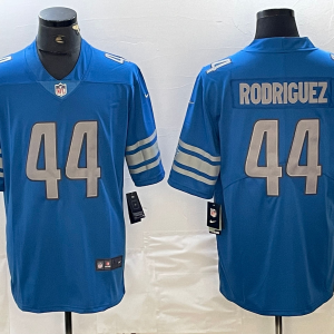 Men's Detroit Lions #44 Rodriguez Blue 2023 F.U.S.E. Vapor Untouchable Limited Jersey