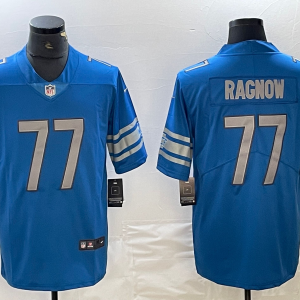 Men's Detroit Lions #77 Ragnow Blue 2023 F.U.S.E. Vapor Untouchable Limited Jersey