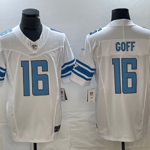Men's Detroit Lions #16 Jared Goff White 2023 F.U.S.E. Vapor Untouchable Limited Jersey