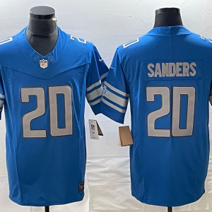 Men's Detroit Lions #20 Sanders Blue 2023 F.U.S.E Vapor Untouchable Limited Jersey