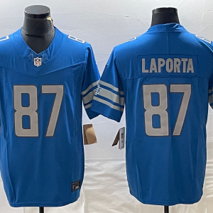 Men's Detroit Lions #87 Laporta Blue 2023 F.U.S.E Vapor Untouchable Limited Jersey