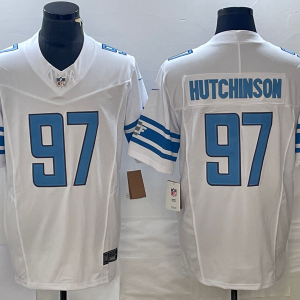 Men's Detroit Lions #97 Aidan Hutchinson White 2023 F.U.S.E Vapor Untouchable Limited Jersey