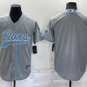 Men's Detroit Lions Blank Black Baseball Nike Jersey