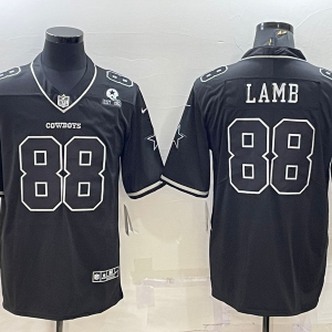 Men's Dallas Cowboys #88 CeeDee Lamb Black Impact Limited Jersey