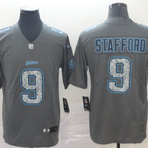 Nike Lions #9 Matthew Stafford Gray Static Vapor Untouchable Limited Men Jersey