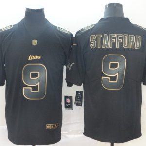 Nike Lions #9 Matthew Stafford Black Gold Vapor Untouchable Limited Men Jersey