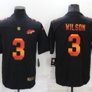 Men's Denver Broncos #3 Russell Wilson Black Fashion Limited Jersey