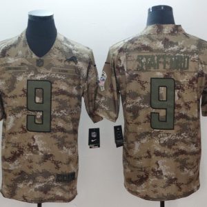 2018 NFL Men's Nike Detriot Lions #9 Stafford Salute To Service Jersey