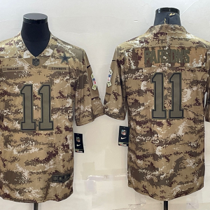 Men's Dallas Cowboys #11 Micah Parsons Camo Salute to Service Retired Player Limited Jersey