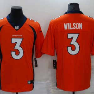 Men's Denver Broncos #3 Russell Wilson Orange Vapor Untouchable Limited Jersey