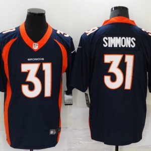 Men's Denver Broncos #31 Simmons Blue Vapor Untouchable Limited Jersey