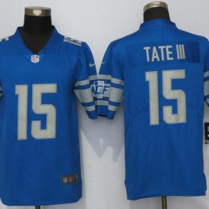 NFL Detroit Lions #15 Tate III Blue Vapor Untouchable Limited Player