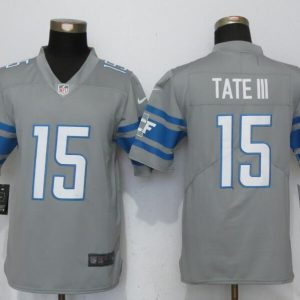 NFL Detroit Lions #15 Tate lll Color Rush Gray Limited Jersey
