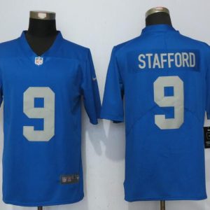 New Nike Detroit Lions #9 Stafford Blue Vapor Untouchable Limited Jersey
