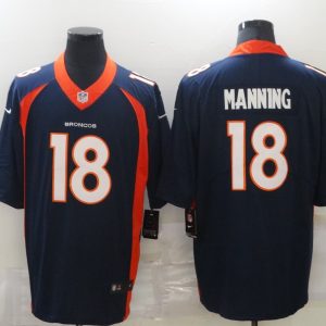 Men's Denver Broncos #18 Peyton Manning Blue Vapor Untouchable Limited Jersey