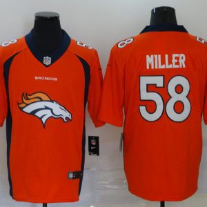 Men's Denver Broncos #58 Miller Team Big Logo Number Vapor Untouchable Limited Jersey