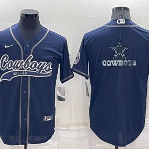 Men's Dallas Cowboys Blank Blue Baseball Nike Jersey