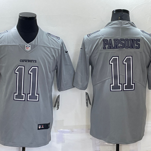 Men's Dallas Cowboys #11 Micah Parsons Grey Atmosphere Fashion Limited Jersey