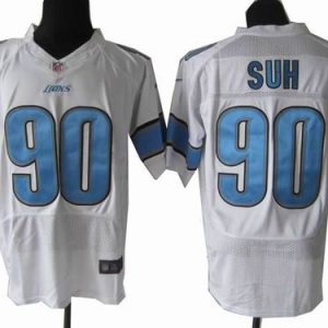 Ndamukong Suh white Lions elite Jersey