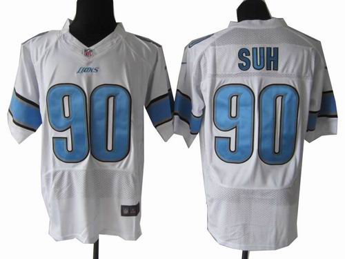 Ndamukong Suh white Lions elite Jersey
