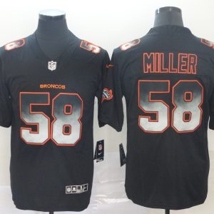 Denver Broncos #58 Von Miller 2019 Black Smoke Fashion Limited Men Jersey