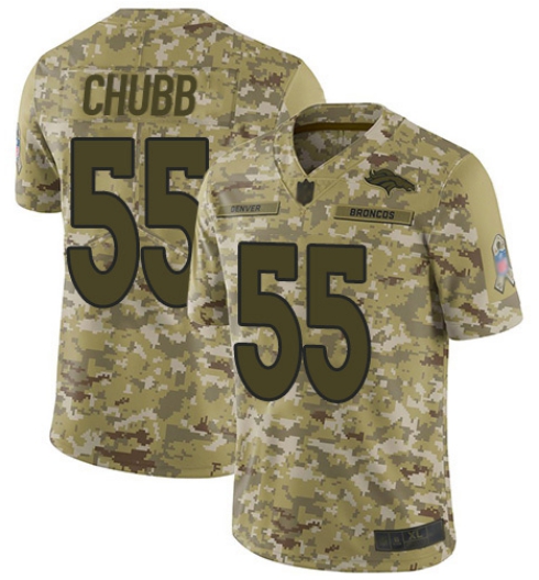 Nike Denver Broncos #55 Chubb Camo Salute to Service Limited Jersey
