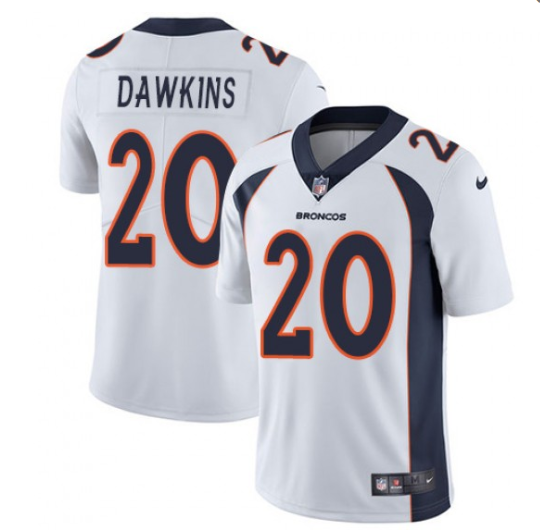 Nike Denver Broncos #20 White Vapor Untouchable Limited Player NFL Jersey