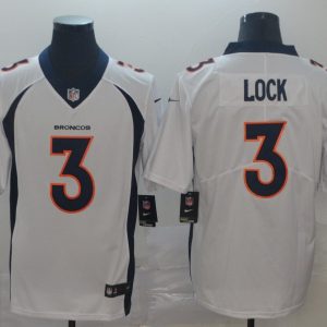 Nike Denver Broncos #3 Lock White Alternate Vapor Untouchable Limited Jersey
