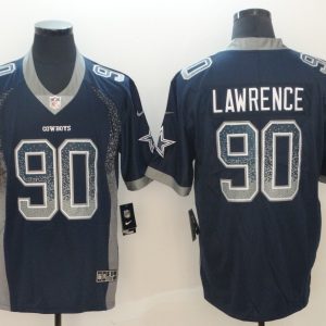 Nike 2018 Dallas Cowboys #90 Demarcus Lawrence Blue Drift Fashion Color Rush Limited Jersey