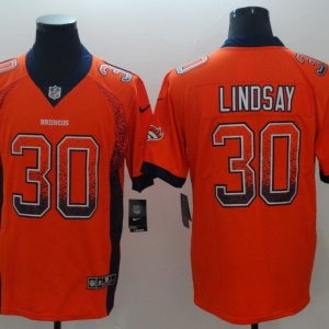 Nike 2018 Denver Broncos #30 Lindsay Orange Drift Fashion Color Rush Limited Jersey