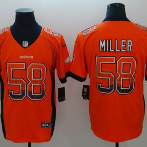 Nike 2018 Denver Broncos #58 Miller Orange Drift Fashion Color Rush Limited Jersey