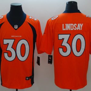 Men Denver Broncos #30 Phillip Lindsay Orange Vapor Untouchable Limited Jersey