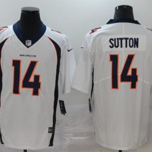 Men Broncos #14 Courtland Sutton White Vapor Untouchable Limited Jersey