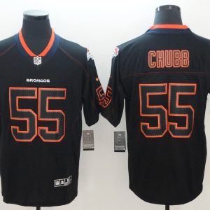 Nike 2018 Denver Broncos #55 Chubb Lights Out Black Color Rush Limited Jersey