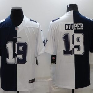 Men's Dallas Cowboys #19 Cooper Navy White Split Vapor Untouchable Limited Jersey