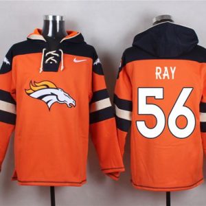 Men's Denver Broncos #56 Ray Nike Player Pullover NFL Orange Hoodie